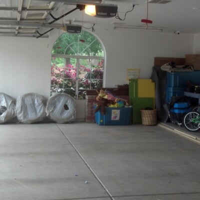 garage organizing after