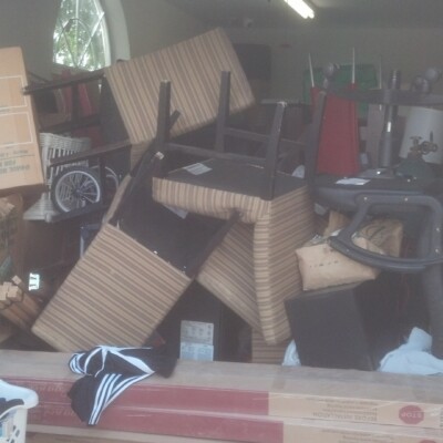 garage organizing before