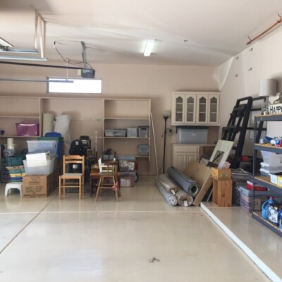 garage organizing after